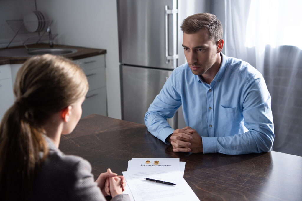 Man meeting with a professional to discuss estate planning as a single person